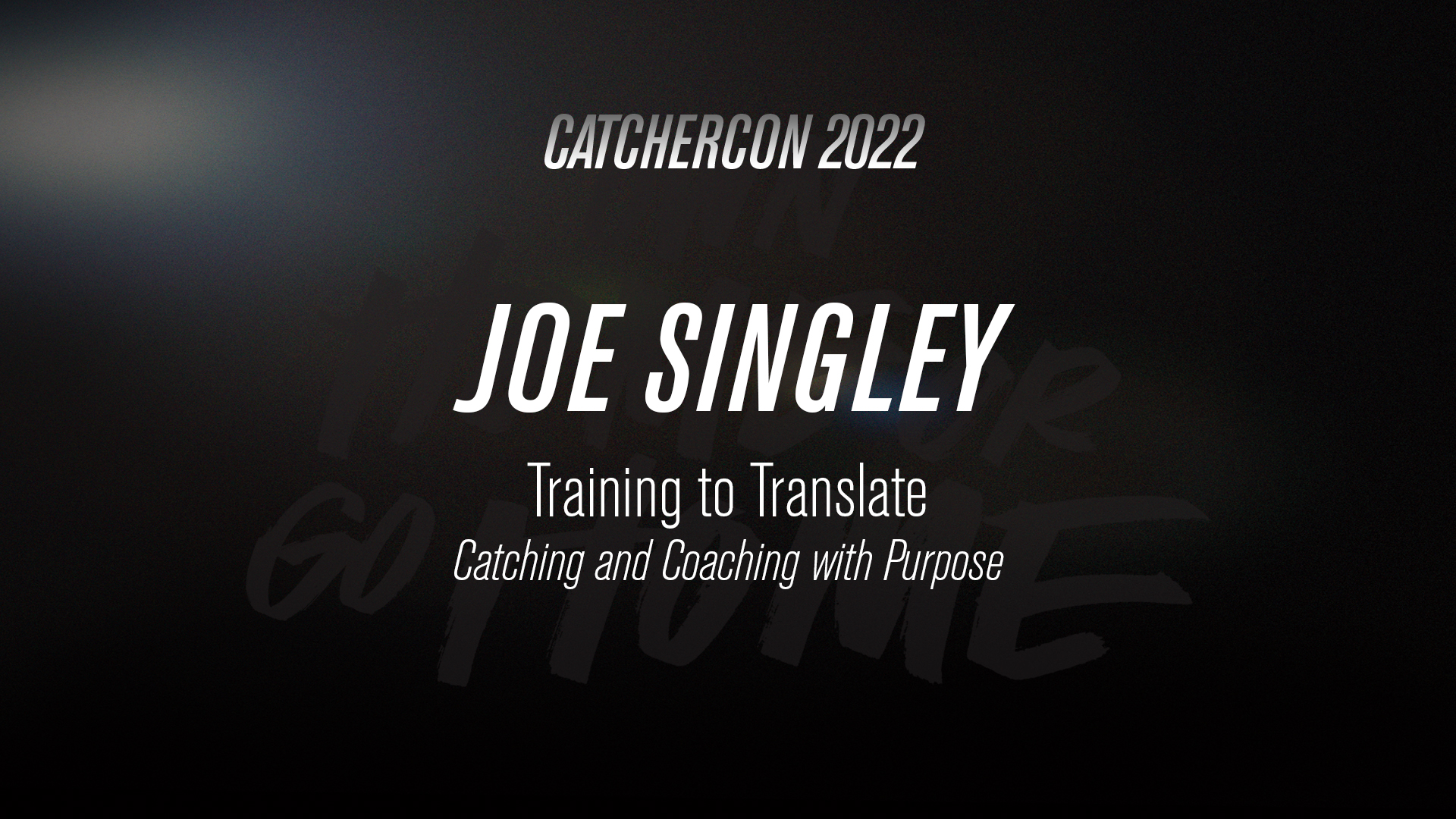 Joe Singley | Training to Translate